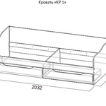 Кровать односпальная с ящиками КР 1 в Армавире